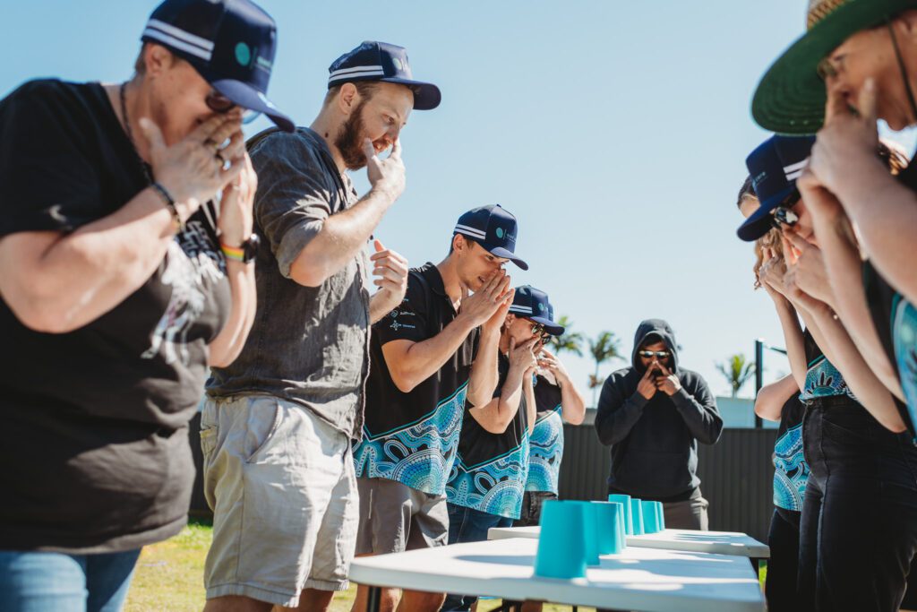 quad care staff on team building day